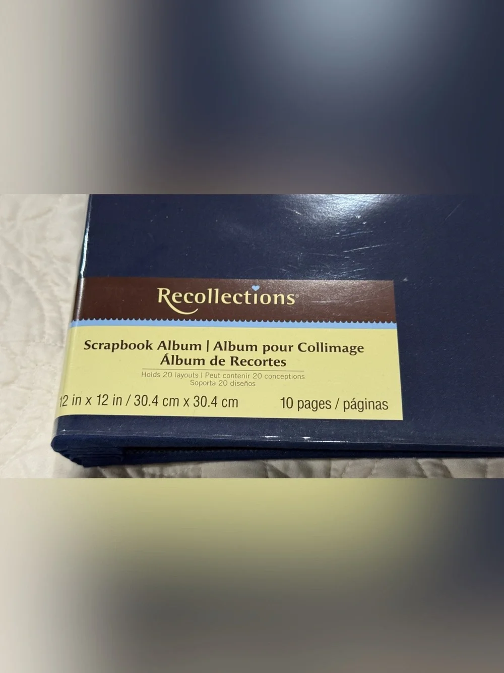 NEW Recollections Scrapbook Album 12” X 12”, 10 Pages. Holds 20 Layouts Blue